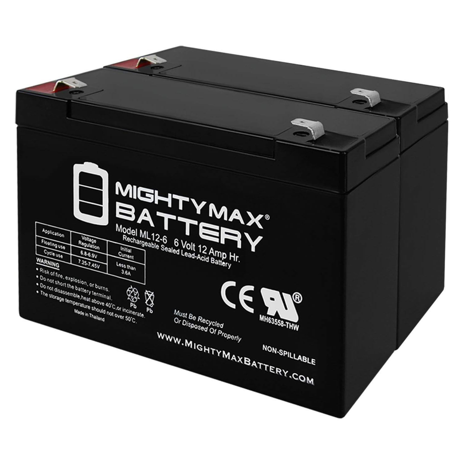 6v Charger 2760 Mighty Max 6v 12ah Replacement Battery For Ncr 2152 Battery Chargers Multipurpose Batteries Power