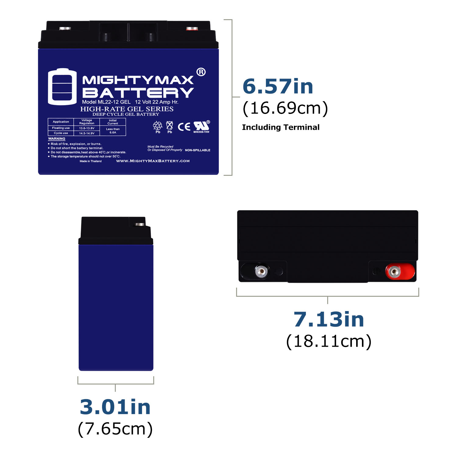 12V 8AH SLA Battery Replacement for Marcum Showdown Troller Performance 6 Pack